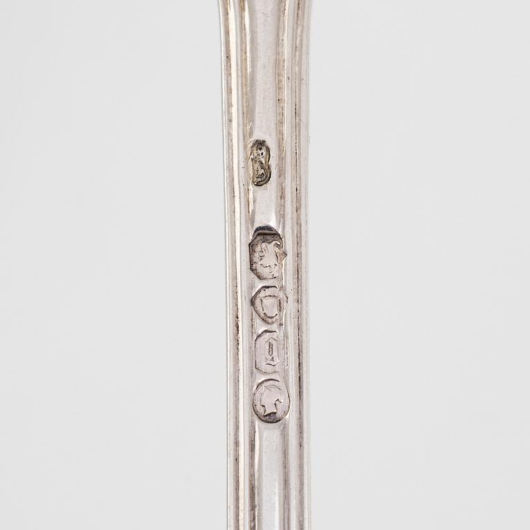 Fiskserveringsbestick, sterlingsilver, London England 1862.