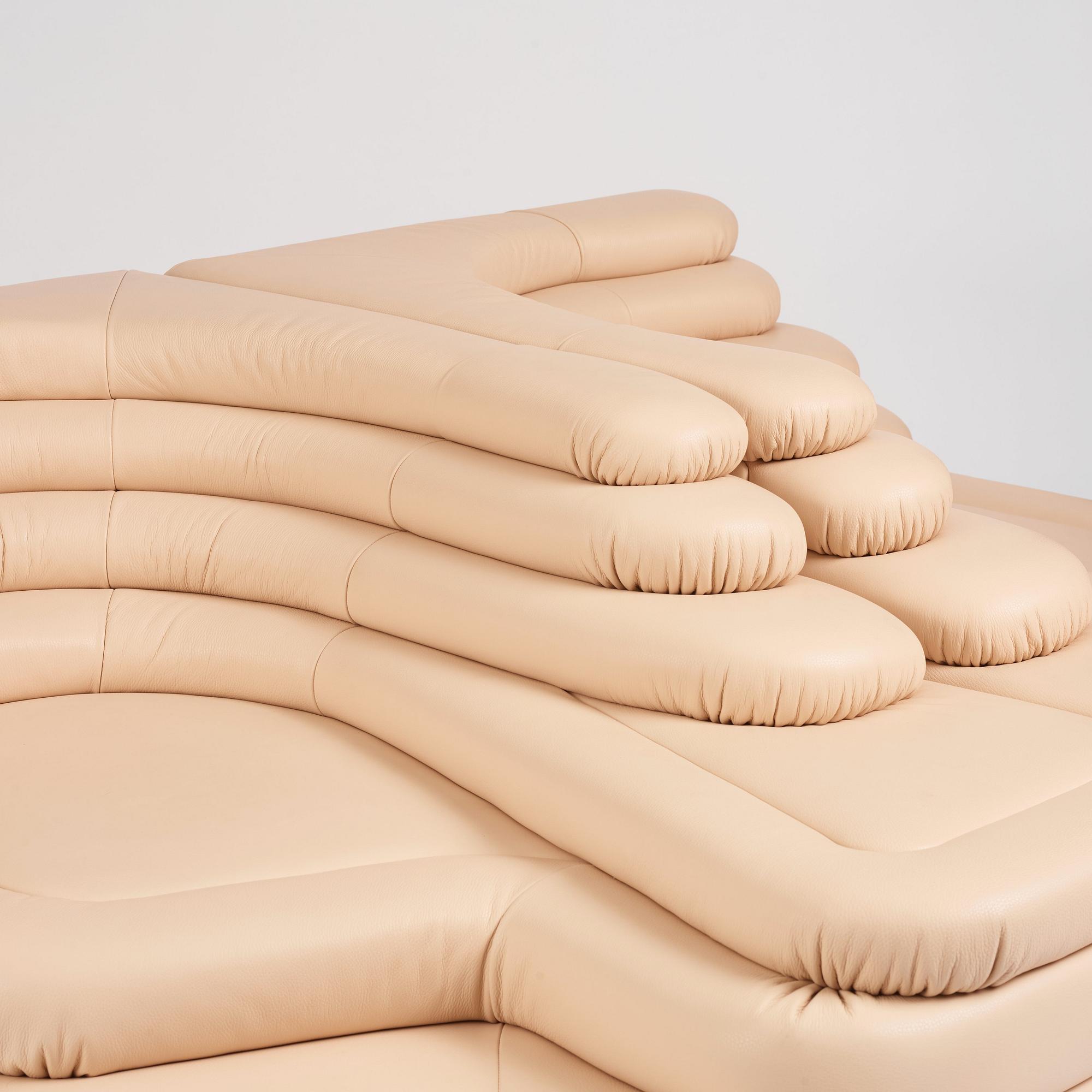 Ubald Klug, a two piece modular sofa, model "DS-1025, Terazza", De Sede, Switzerland, post 1973.