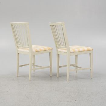 Carl Malmsten, a set of six chairs, 'Herrgården" and a dining table.