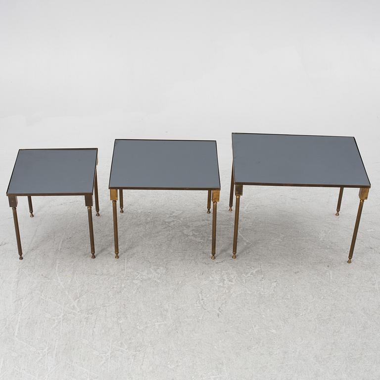 A three.piece nesting table, second half of the 20th century.