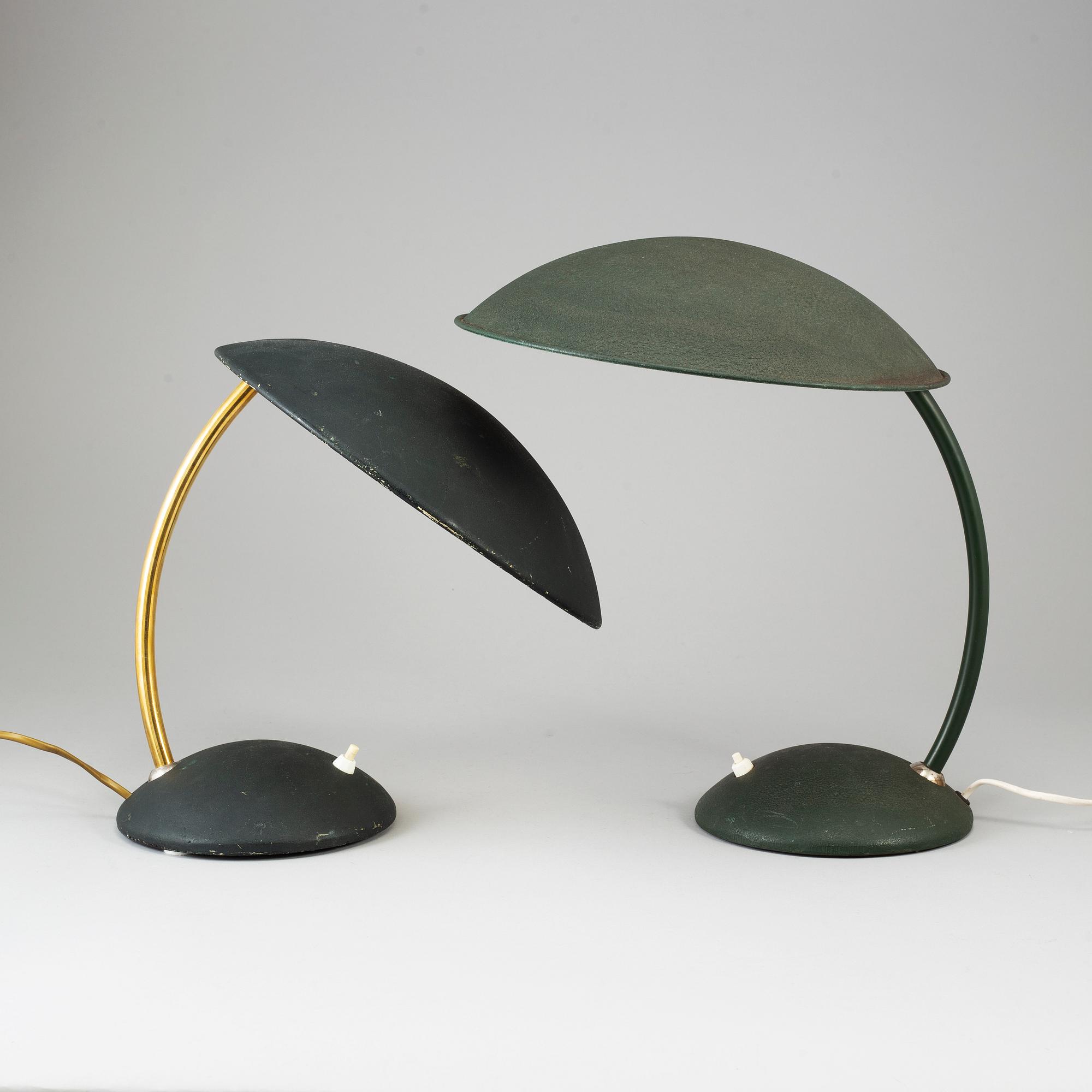 Two table lights from Elektroskandia, mid 20th Century.
