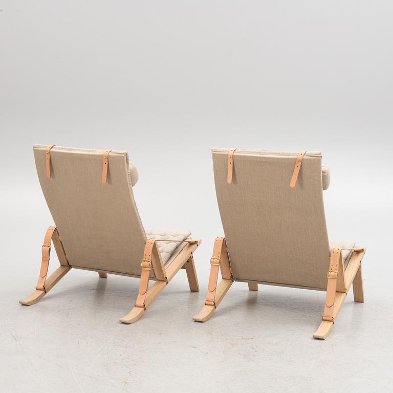 Preben Fabricius & Jørgen Kastholm, a pair of 'FK10 Plico Chairs', Carl Hansen & Søn, Denmark.