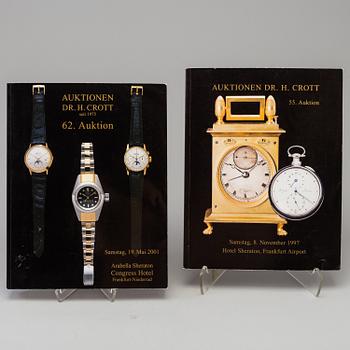 KLOCKLITTERATUR, 9 st, bl.a. Automatic-Armbanduhren aus der Schweiz: Uhren, die sich selber aufziehen.