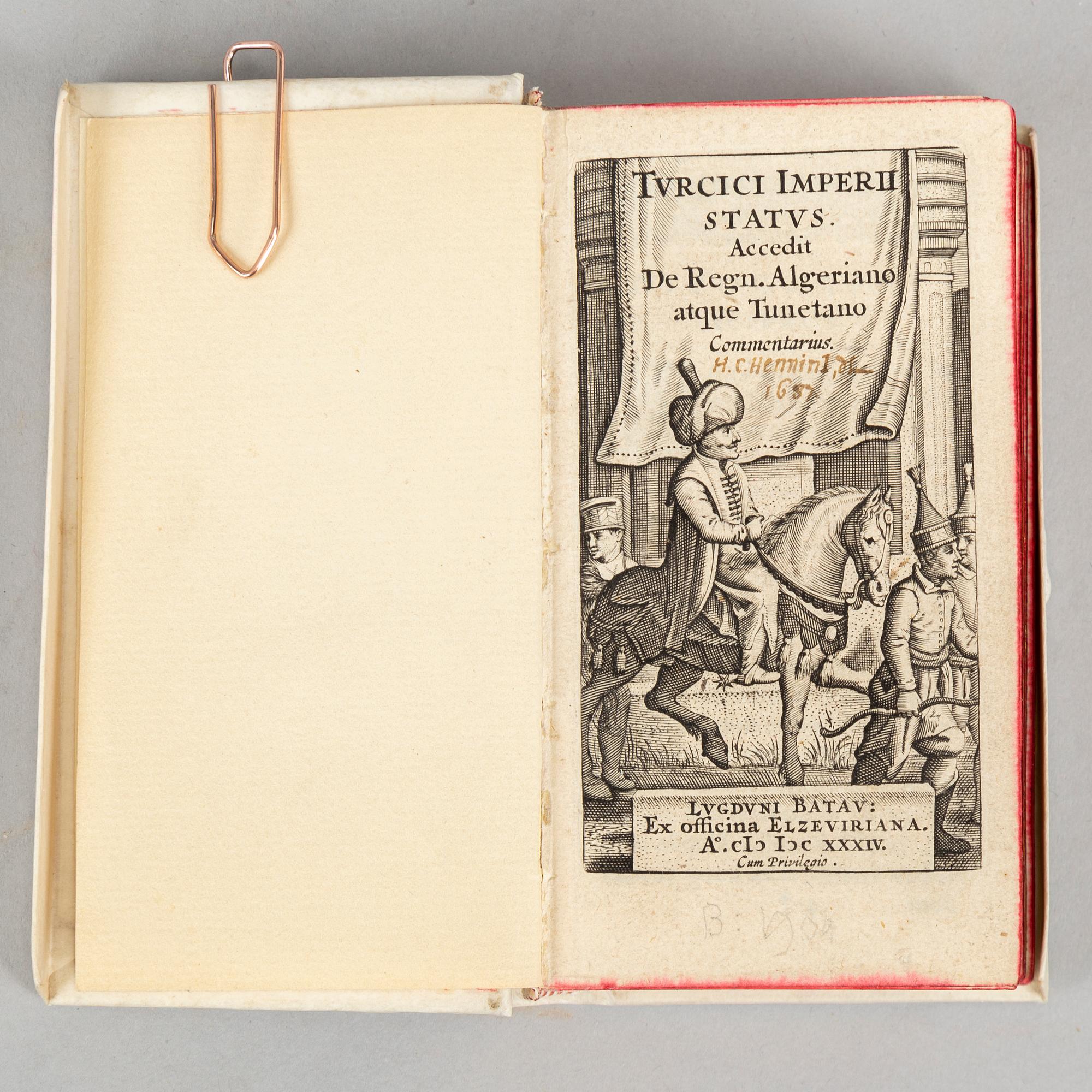 Elzevirs 1631, 1632, 1634 (Asia, Constantinople, Turkey) (3 vol).