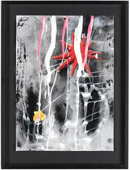 KATARINA NORLING, gouache och collage på papper. Signerad och daterad 2006 a tergo.