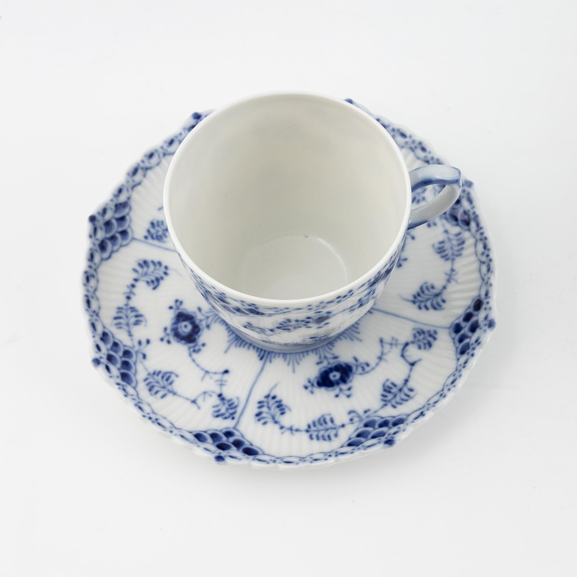 A 96-piece 'Musselmalet' porcelain dining and coffee service, Royal Copenhagen, Denmark.