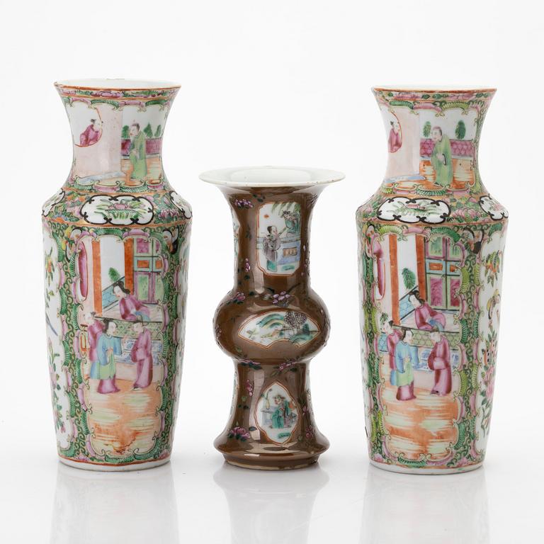 Parti porslin, 2+1 delar, Kina, bland annat Kanton, 1700/1800-tal.