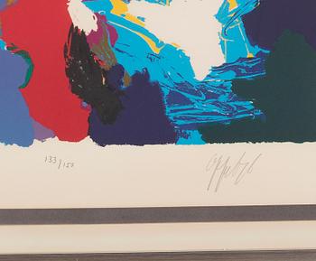 KAREL APPEL, colour litograph signed and numbered 133/150.