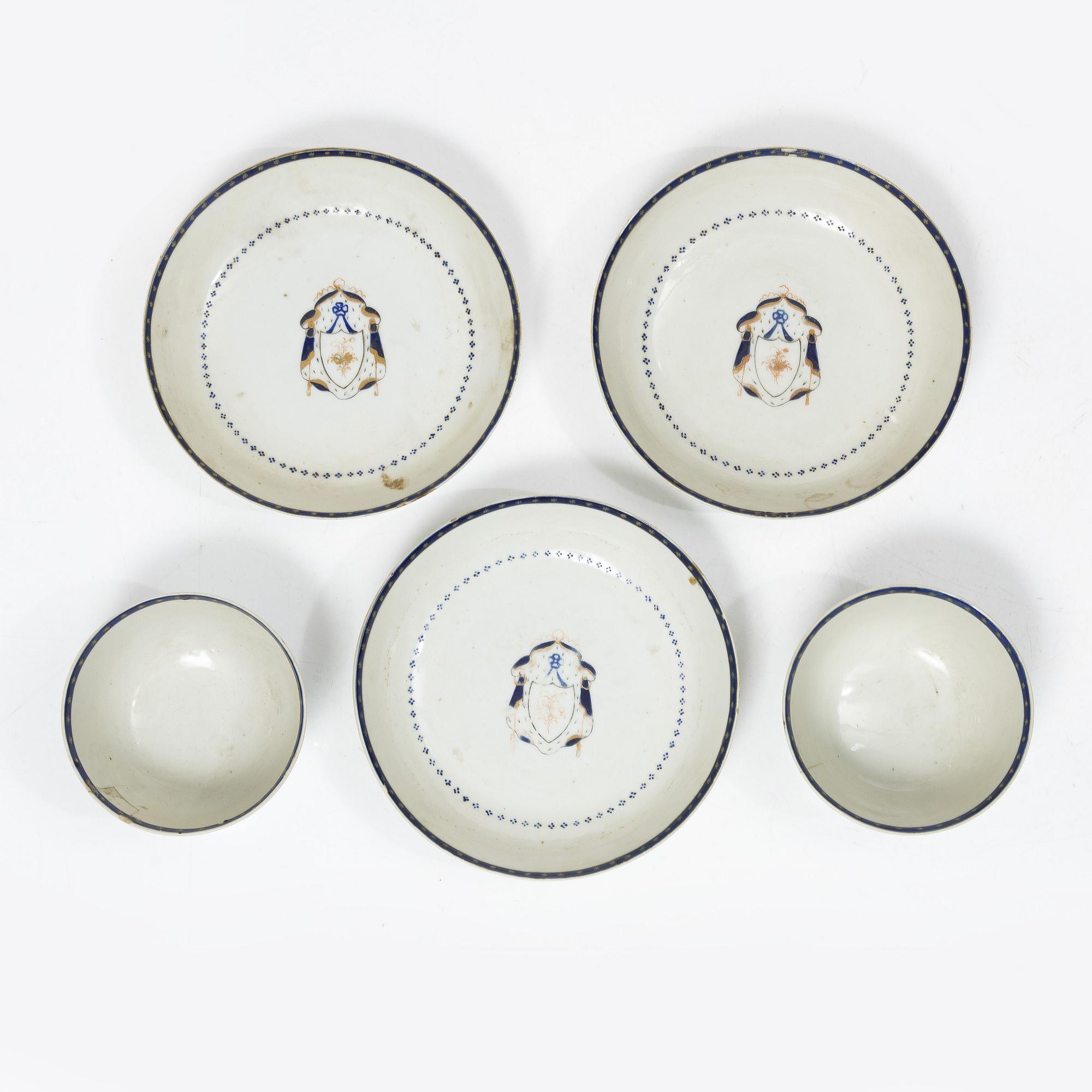 A collection of export porcelain, China, Qing dynasty, 18th century.