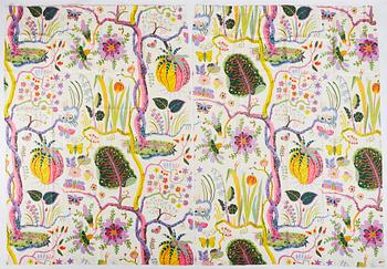 Josef Frank, gardiner, ett par, "Hawaii", Firma Svenskt Tenn.