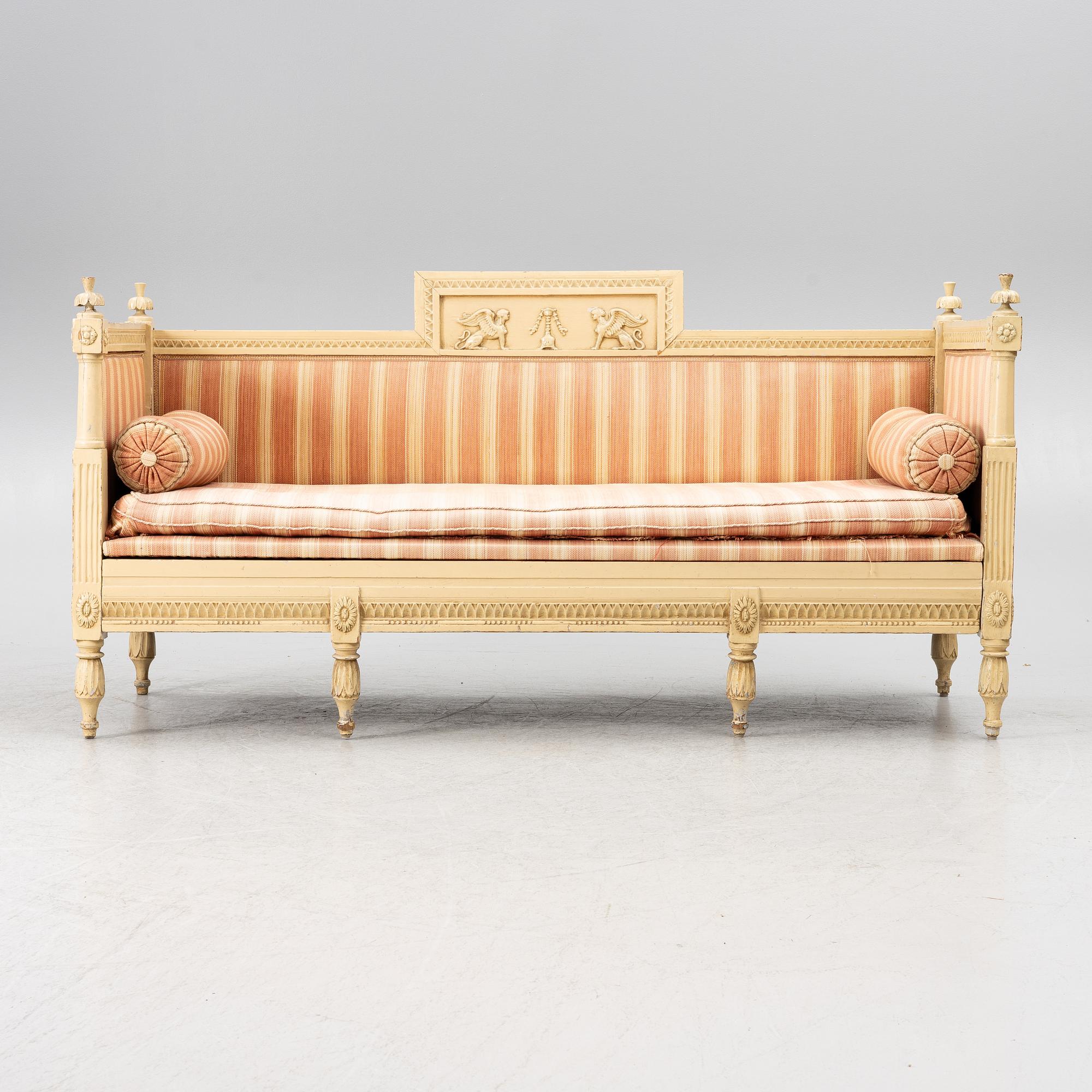 Sofa, late Gustavian, early 19th century.