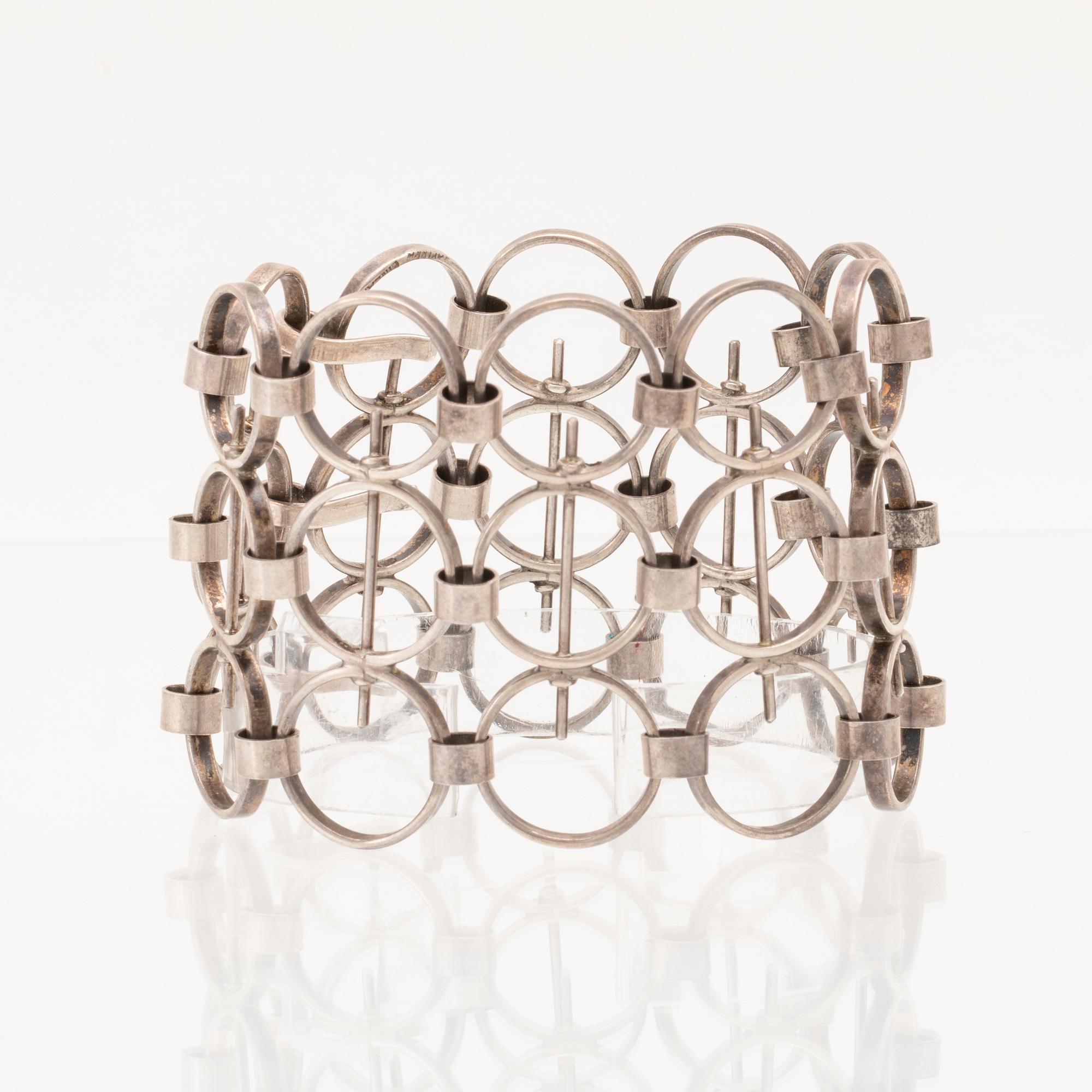 Kaija Aarikka, armband silver, Finland 1966.