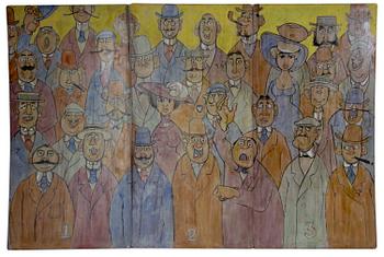 TEATERKULISS, blandteknik, Börje Arvold, 1900-talets första hälft.