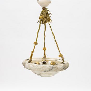 An alabaster ceiling light, first half of the 20th Century.