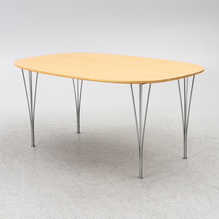 Bruno Mathsson, & Piet Hein, a 'Superellipse' dining table, Fritz Hansen, Denmark, 1982.