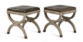 596. A pair of 'Swedish Grace' stools.