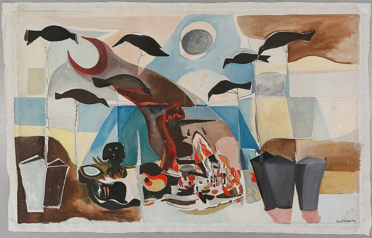 oil on canvas, signed and dated -56.