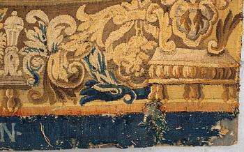 A tapestry, "Verdure", tapestry weave, ca 312-318 x 302-307 cm, Aubusson around 1700-first half of the 18th century.