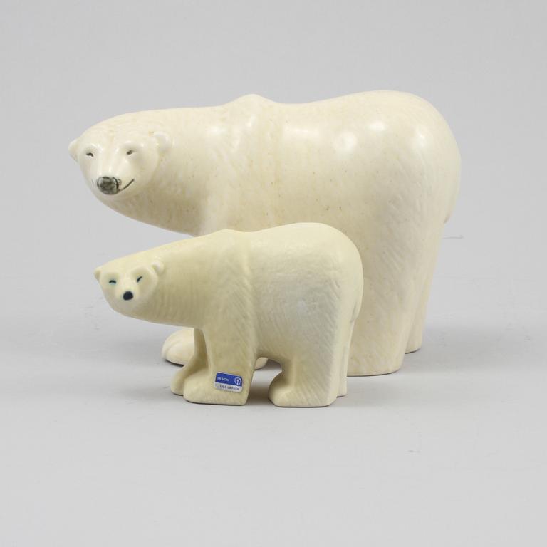 FIGURINER, 2 st, stengods, Lisa Larson, Gustavsberg, 1900-talets andra hälft.