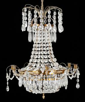 LJUSKRONA, empirestil, 1900-talets mitt. Höjd 62 cm.