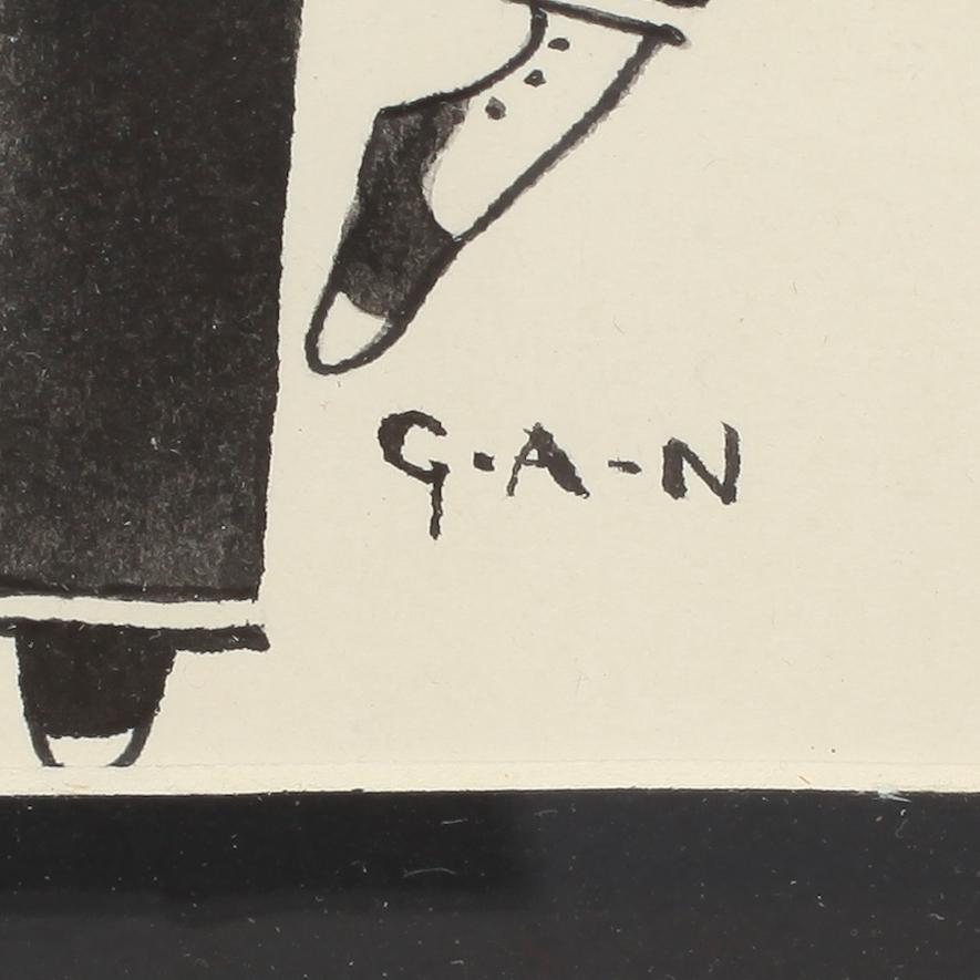 GÖSTA ADRIAN-NILSSON, blandteknik, utförd omkring 1910/20, monogramsignerad.