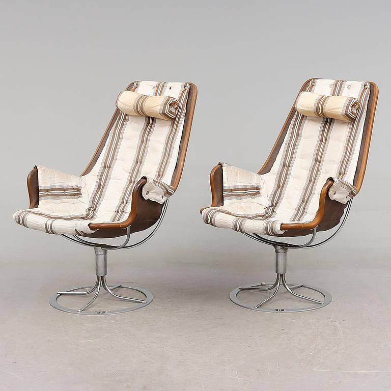 FÅTÖLJER, 1 par, "Jetson", Bruno Mathsson, Dux, 1900-talets andra hälft.