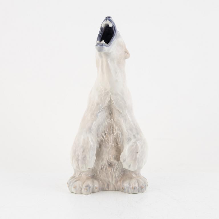 Carl Frederik Liisberg, a polar bear porcelain figurine, Royal Copenhagen, Denmark, 1969-73.