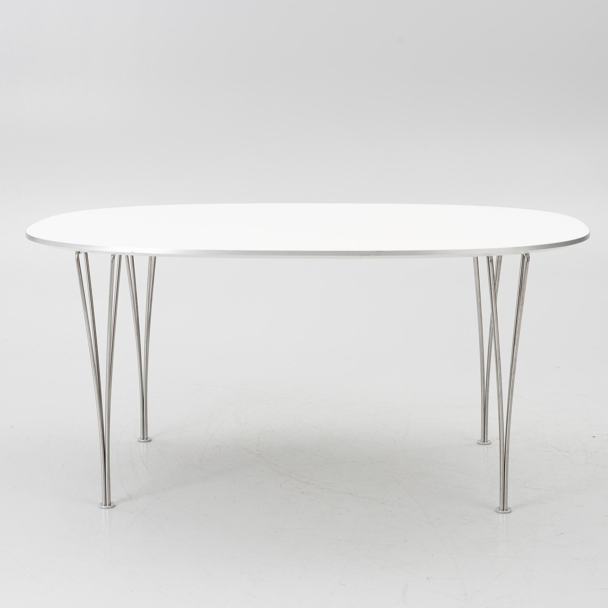 Bruno Mathsson & Piet Hein, dining table, ‘Superellips’, Fritz Hansen, Denmark, 2008.