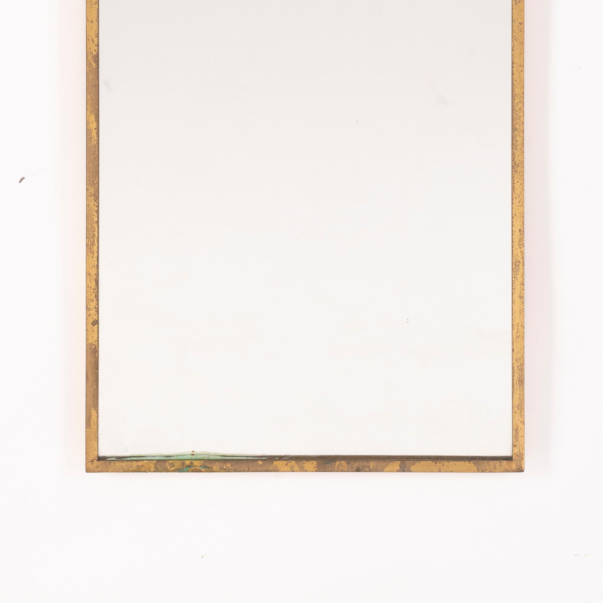 A brass mirror, Glasmäster, Markaryd, 1960's.
