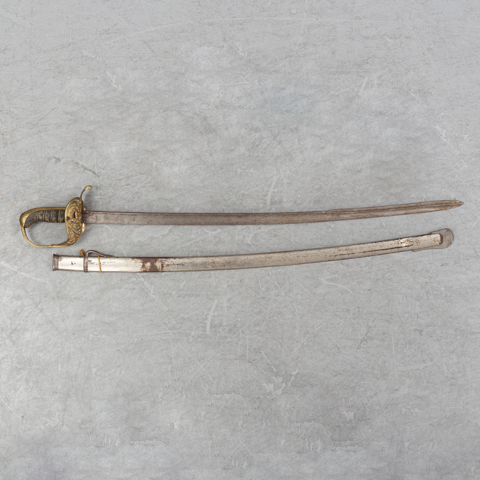 A Swedish officer's sword, second half of the 19th Century.