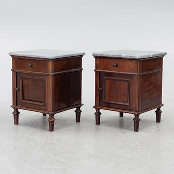 A pair bedside tables, early 20th Century.