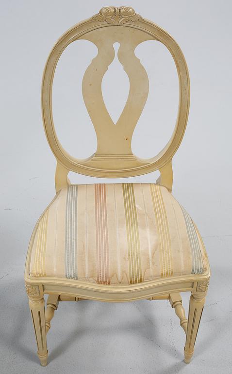 MATGRUPP, 5 delar, gustaviansk stil, 1900-talets andra hälft.