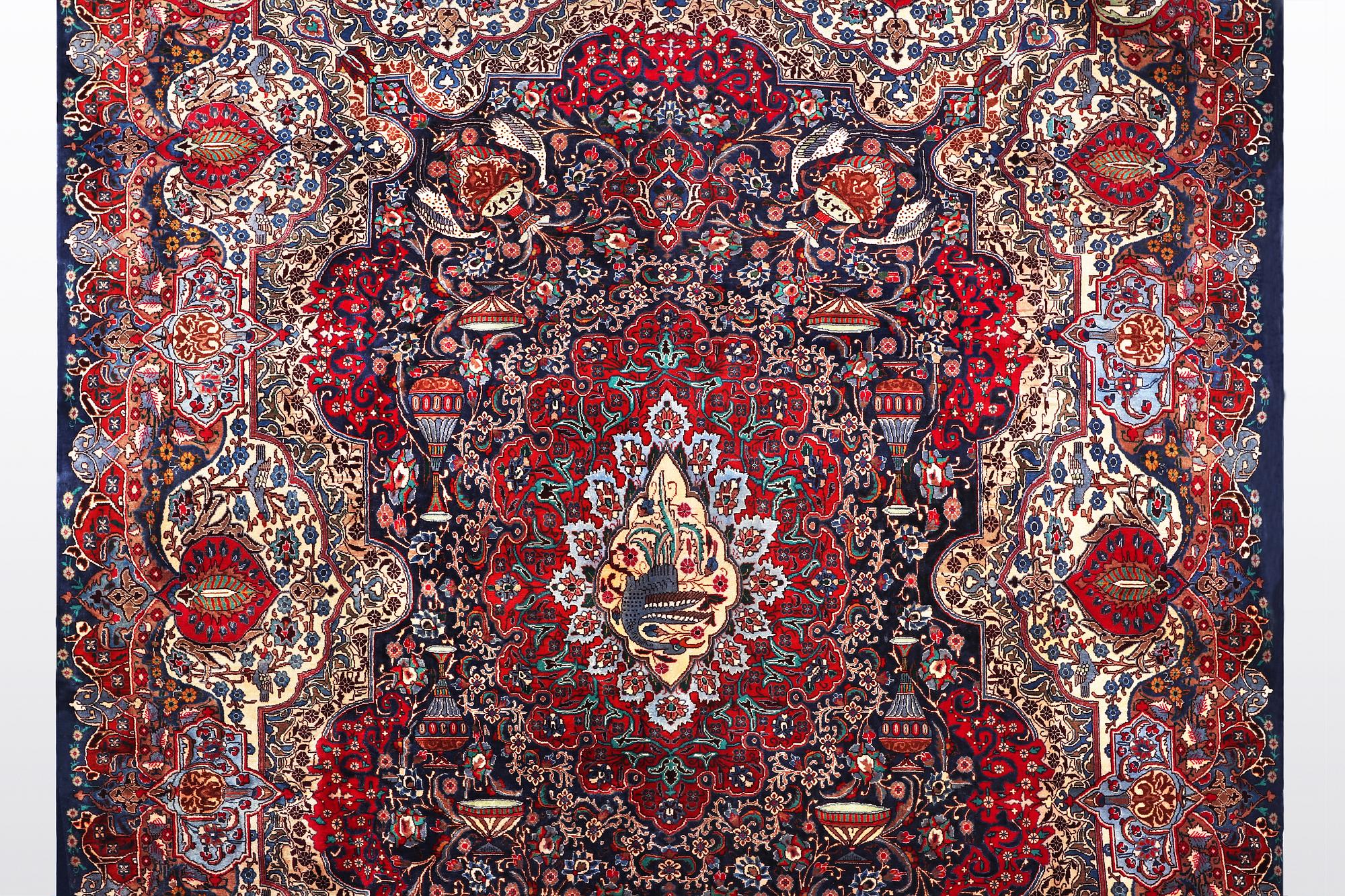 A carpet, Kashmar, ca 382 x 295 cm.