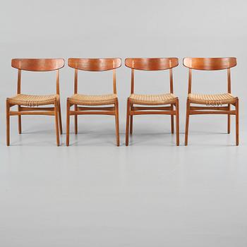 STOLAR, 4 st, "Ch 23",  Hans J Wegner, Danmark, 1900-talets andra hälft.