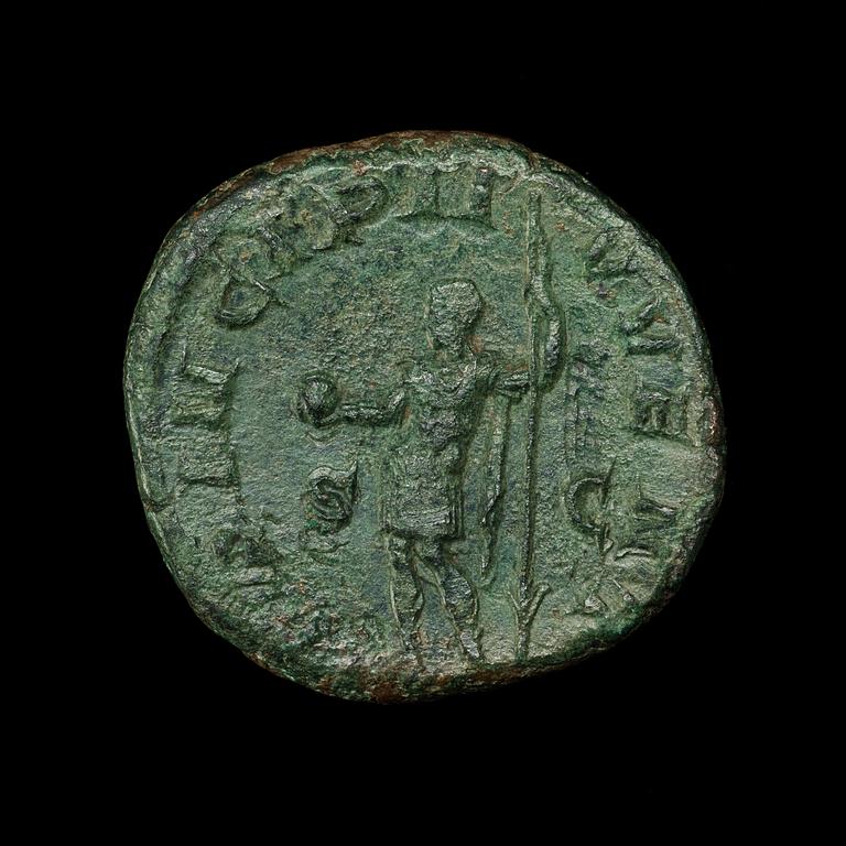 ANTIKT MYNT. Rom. Kejsardömet. Philip II  247-249. Sestertie. Brons 18,75 g.