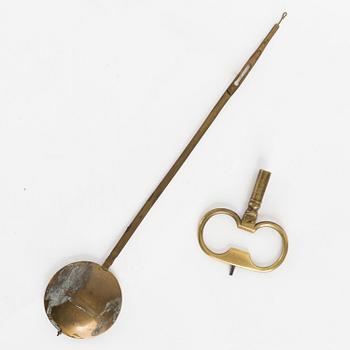 A late Gustavian wall clock by Johan Nyberg (master in Stockholm 1787-1801).