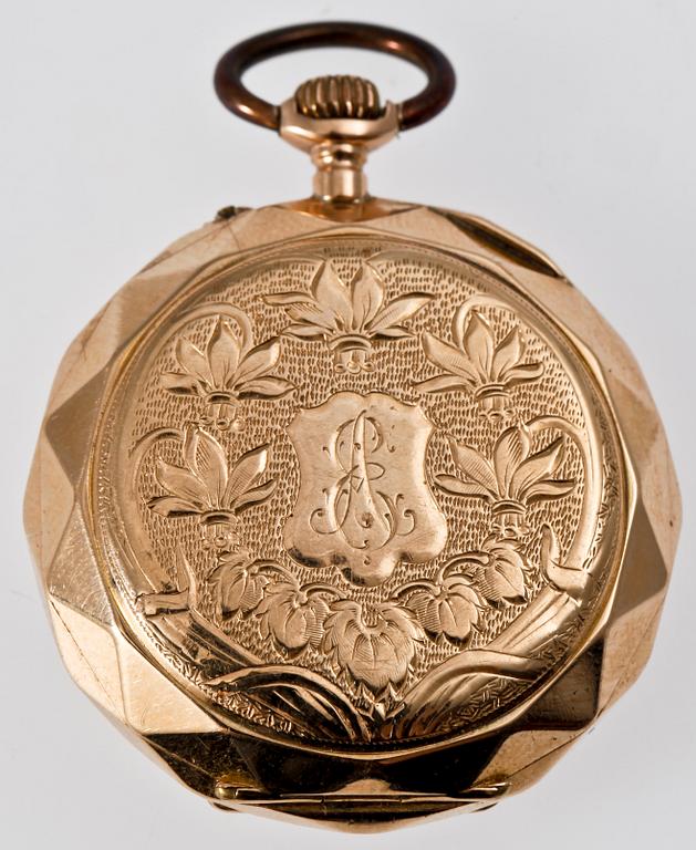 FICKUR, guld 18k. 1900-talets början.