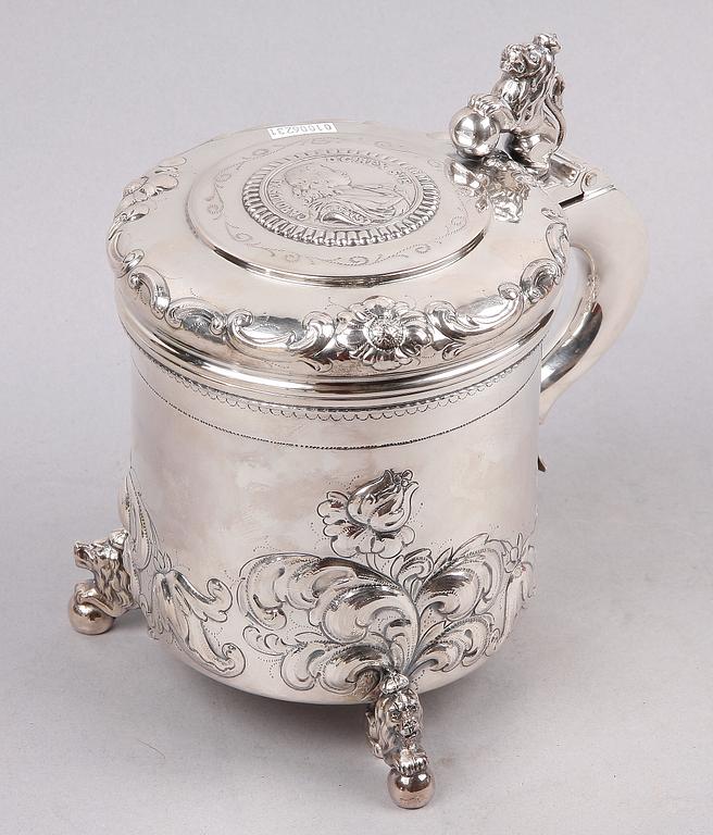 STOP, silver, barockstil, CG Hallberg Stockholm 1964. Vikt ca 810 gram.