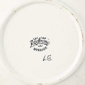 Gunnar Nylund & Heidi Heimann, a set of one ceramic vase, two dishes and a bowl for Rörstrand.