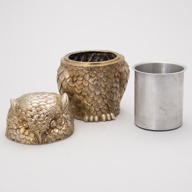 Owl ice bucket, Mauro Manetti, Italy, 1960s/1970s.