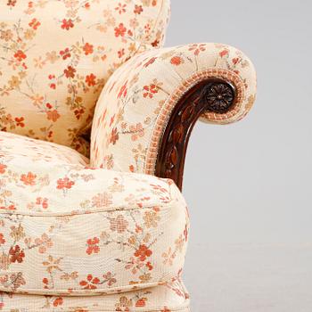 FÅTÖLJER, ett par, Louis XVI-stil, 1900-talets slut.