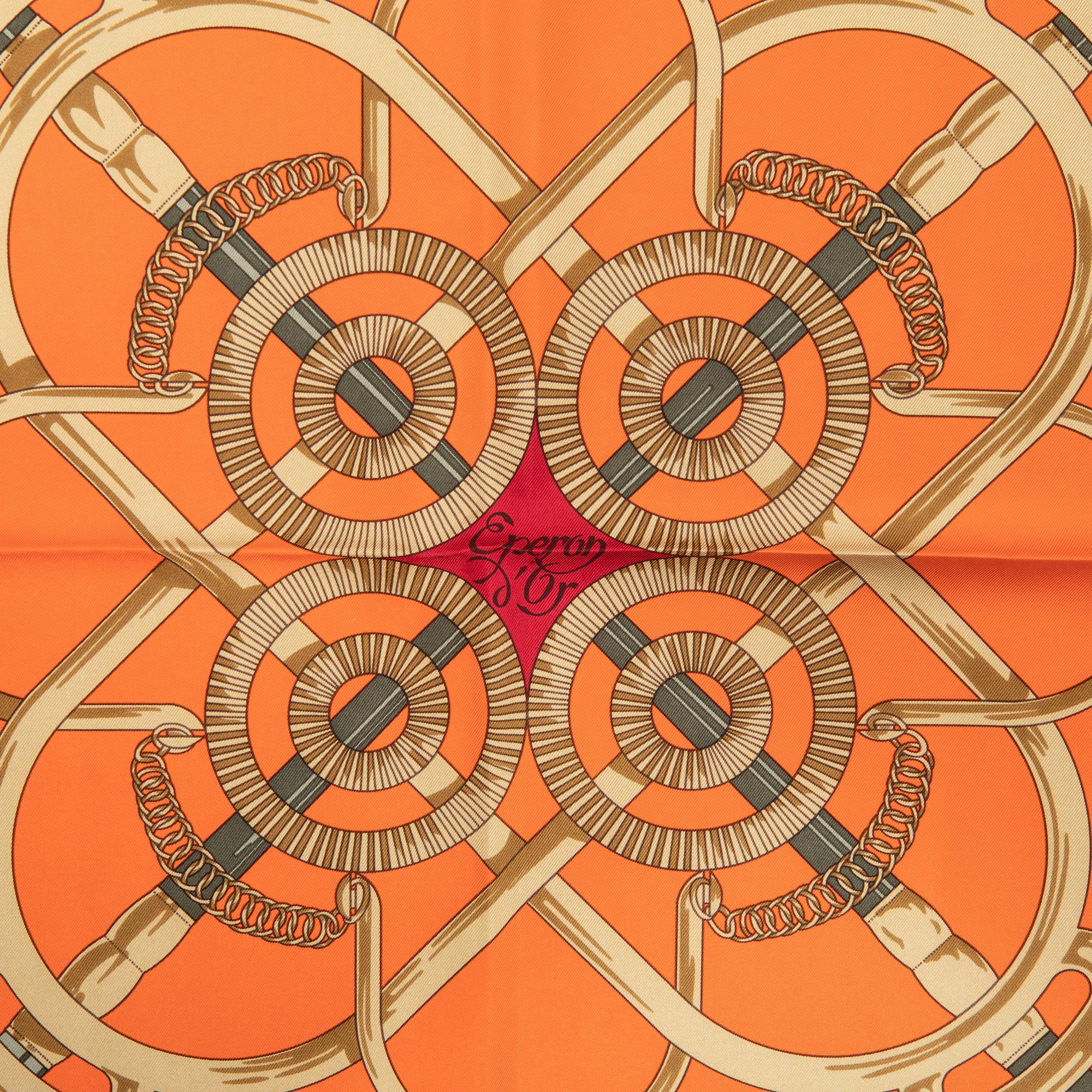 Hermès, scarf "Eperon D'or".