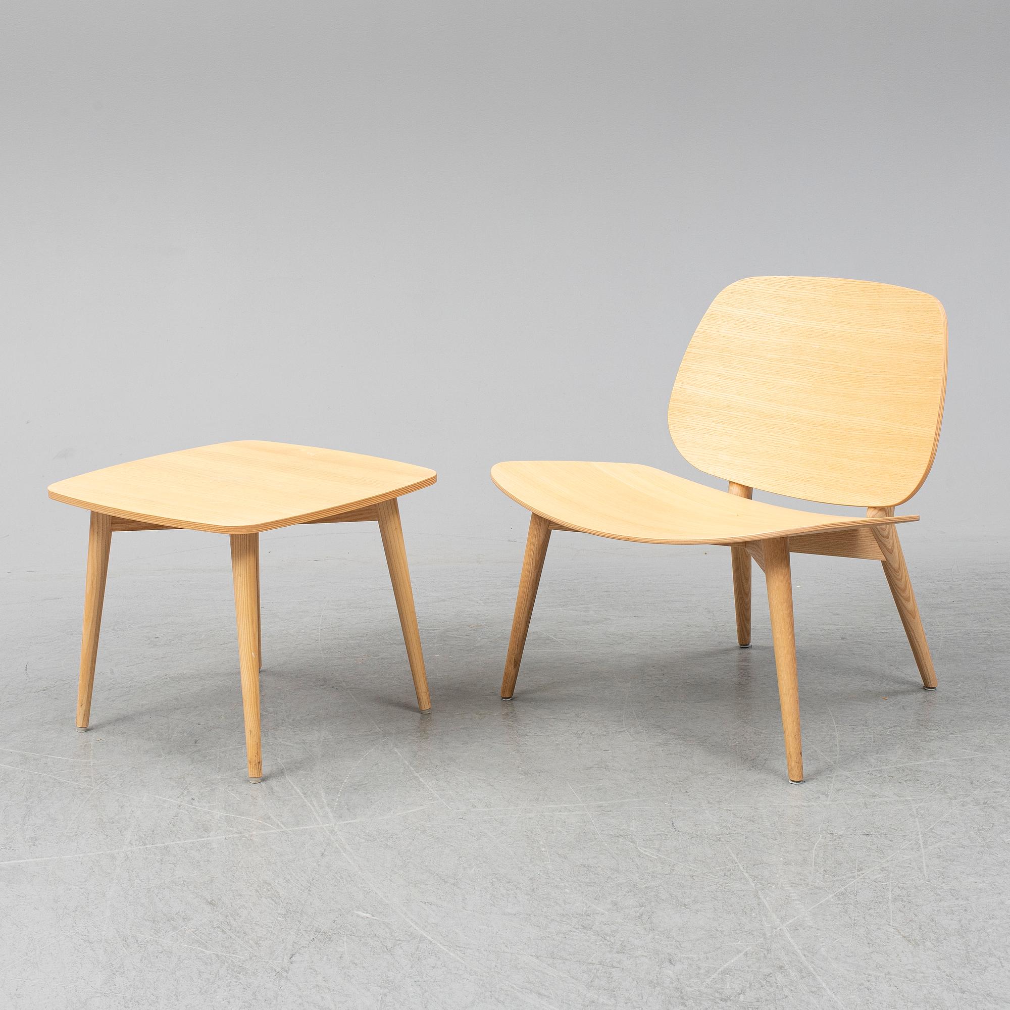 JONAS LINDVALL, stol samt bord, "Papa", Scandiform, 2000-tal.