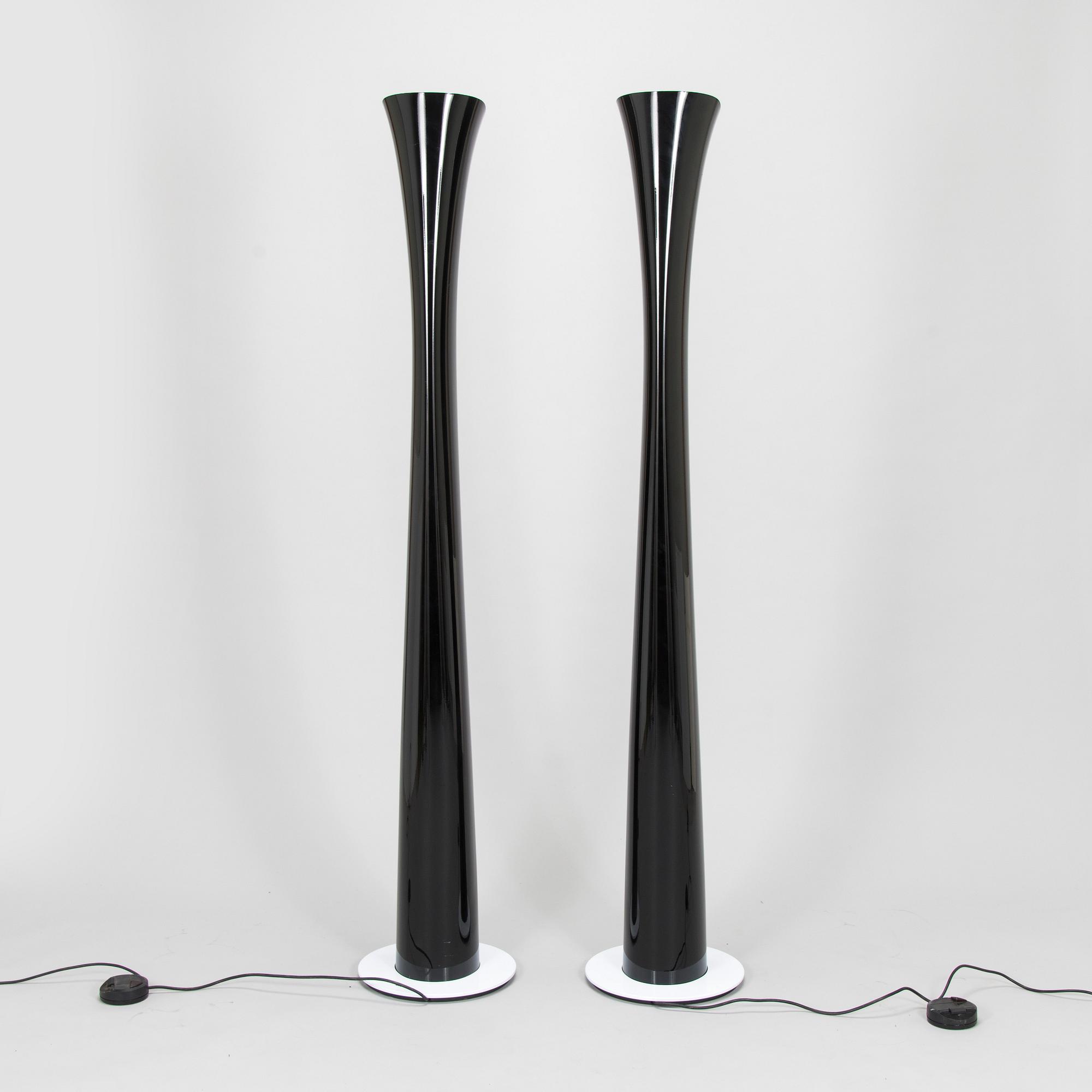 Karim Rashid, a pair floor lamp, "Cadmo", Artemide, Italy.