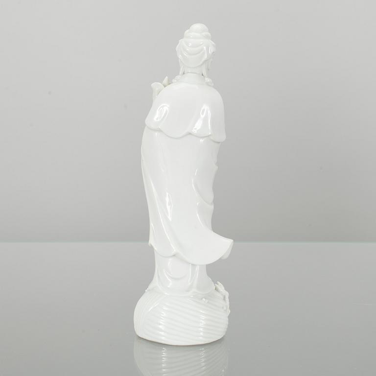 SKULPTUR, Kina, porslin, blanch de chine, 1900-talets början.