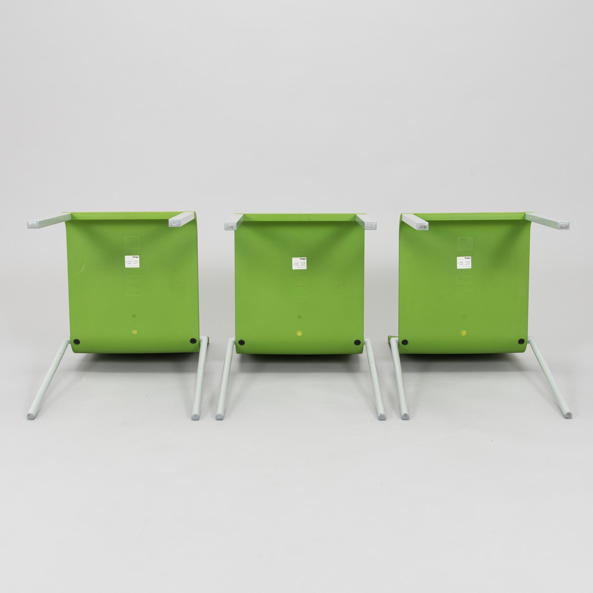 Maarten Van Severen, A set of three Vitra ".03" chairs.
