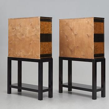 Otto Schulz, a pair of Swedish Grace cabinets for Boet, Gothenburg 1930's.