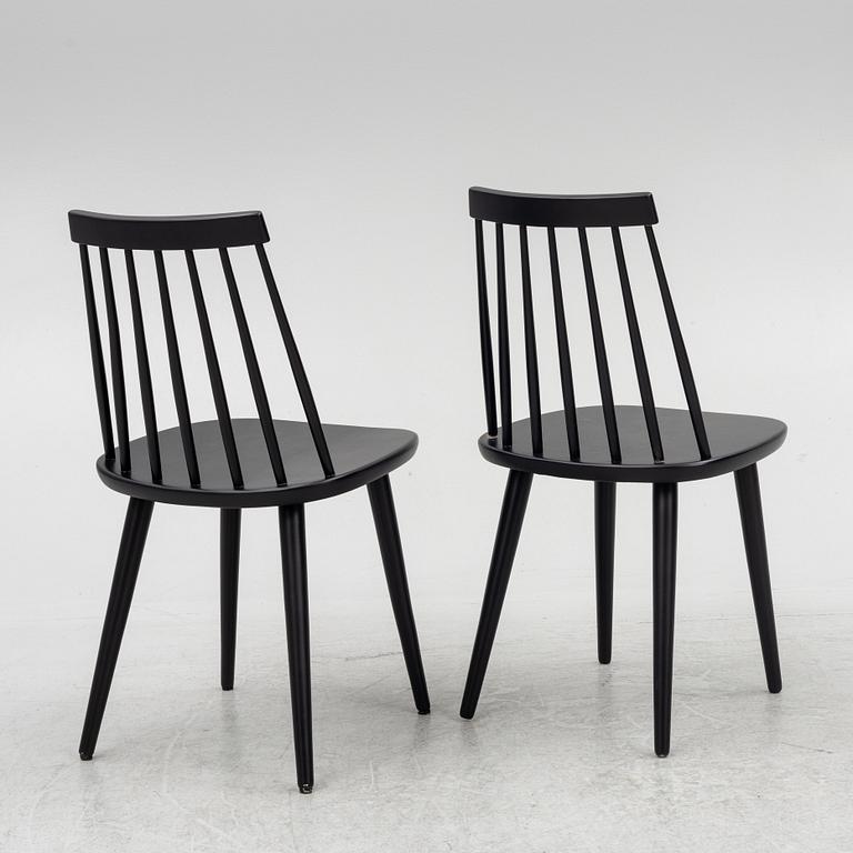 Yngve Ekström, stick chairs, 6 pcs, "Pinnochio", designed in 1956.