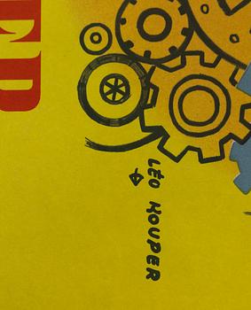 Léo Kouper, a vintage movie poster, 'Moderna tider (Modern Times)', 1954.