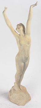 FIGURIN, parian, "Solrosen", Axel Ebbe, dat -93, Gustavsberg, 1920.